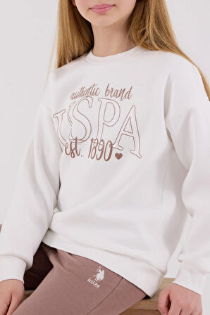 U.S. Polo Assn. Kız Çocuk Eşofman Takımı Beyaz