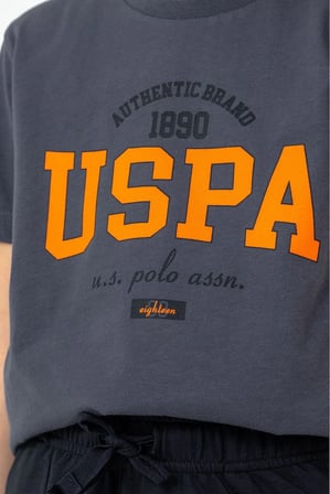 U.S. Polo Assn Erkek Çocuk Süprem Şortlu Takım Füme