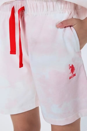 U.S. Polo Assn Kız Çocuk Şortlu  2'li Takım Coral