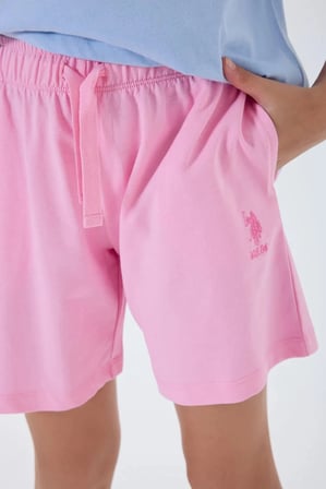 U.S. Polo Assn Kız Çocuk Süprem Şortlu Takım Mavi