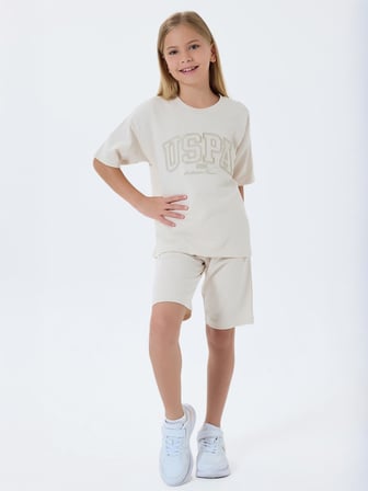 U.S. Polo Assn Kids 4-7 Yaş Takım - Bej