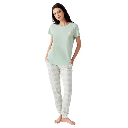 Arnetta AR3576-S Kadın Yazlık  Kısa Kol Pijama Takım