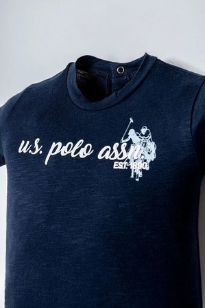 U.S. Polo Assn Erkek Bebek  2 li Şort T-shirt Takım Lacivert