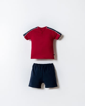 U.S.POLO ASSN. ERKEK BEBEK ŞORT T-SHIRT TAKIM - KIRMIZI