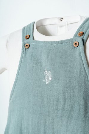 U.S. Polo Assn Erkek Bebek 2 li Salopet T-şhirt Takım Nil