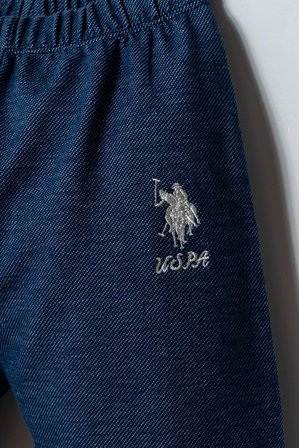 U.S. Polo Assn Kız Bebek  2'li Takım Füme