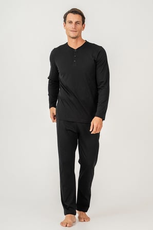Arnetta 3694 Erkek Uzun Kol Pijama Takımı-Siyah