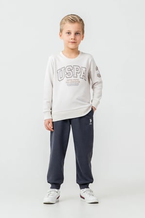 U.S. Polo Assn Erkek Çocuk Baskılı Uzun Kol Eşofman Takımı Taş