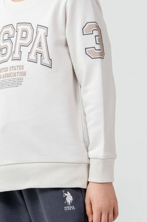 U.S. Polo Assn Erkek Çocuk Baskılı Uzun Kol Eşofman Takımı Taş