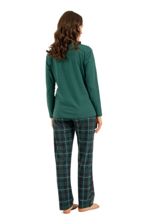 Arnetta Kadın Yeşil Uzun Kollu Pijama Takımı 3732-S 