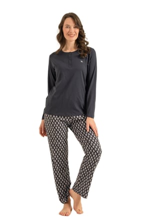 Arnetta Kadın Antrasit Pijama Takımı 3749-S