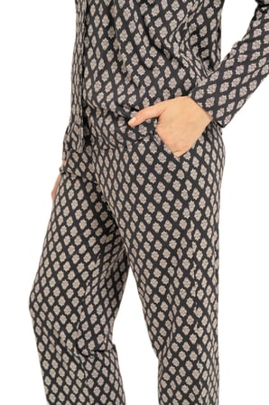 Arnetta Kadın Antrasit Uzun Kollu Pijama Takımı 3750-S 