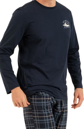 Arnetta Erkek Lacivert Uzun Kollu Pijama Takımı 3832-S