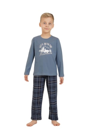 Arnetta Erkek Çocuk İndigo Uzun Kol Pijama Takımı 3832-3 