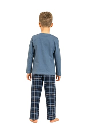 Arnetta Erkek Çocuk İndigo Uzun Kol Pijama Takımı 3832-3 