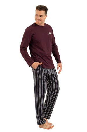 Arnetta Erkek Lacivert Uzun Kol Pijama Takımı 3835-S 