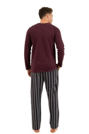 Arnetta Erkek Lacivert Uzun Kol Pijama Takımı 3835-S 