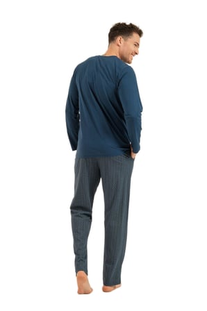Arnetta Erkek Lacivert Uzun Kollu Pijama Takımı 3841-S 