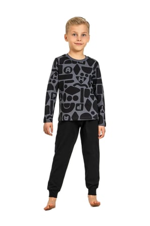 Rolypoly Erkek Çocuk Füme Uzun Kol Pijama Takımı 3869-3 