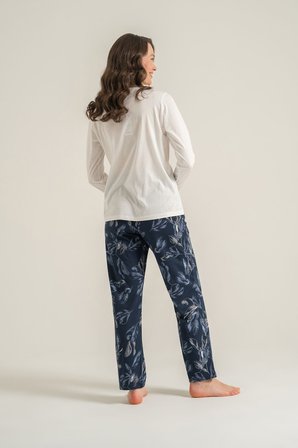 Kadın You Look Amazing Today Krem Uzun Kol Pijama Takım PC9257-S-V2