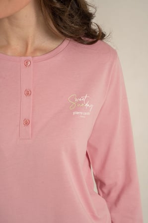 Kadın Sweet Sunday Pembe Uzun Kol Pijama Takım PC9295-S-V1