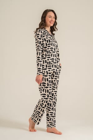 Kadın Krem Gömlek Pijama Takımı PC9301-S-V1