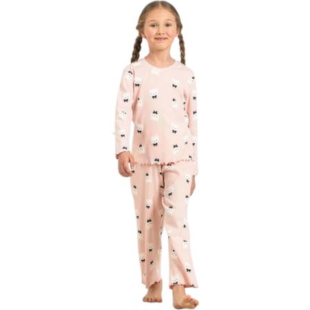 Rolypoly RP3901C Kız Çocuk Uzun Kol Pijama Takım