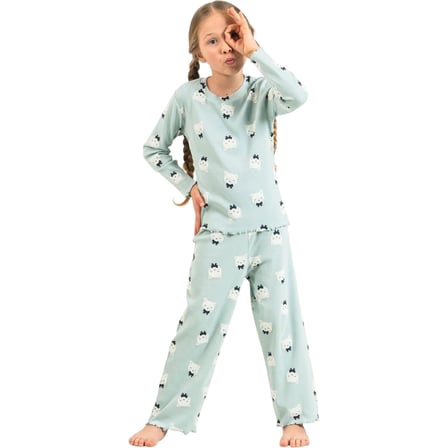 Rolypoly RP3901C Kız Çocuk Uzun Kol Pijama Takım