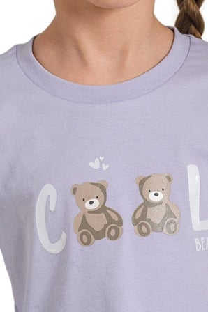 Rolypoly Kız Çocuk Uzun Kol Lila Pijama Takımı 3912-G 