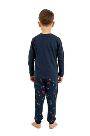 RolyPoly Erkek Çocuk Lacivert Uzun Kol Pijama Takımı 3939-3 