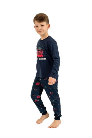 RolyPoly Erkek Çocuk Lacivert Uzun Kol Pijama Takımı 3939-3 