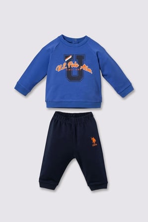 U.S. Polo Assn Erkek Bebek 2 li Takım Mavi