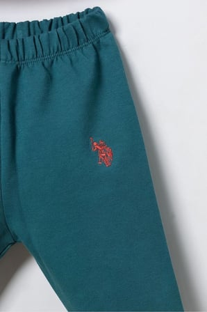 U.S. Polo Assn Erkek Bebek Baskılı 2 li Eşofman Takım Gri