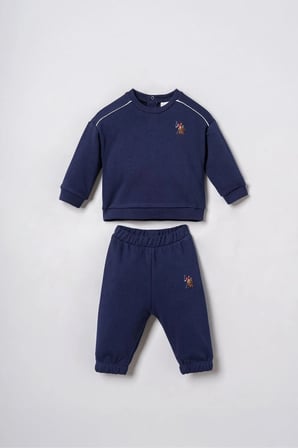 U.S. Polo Assn Erkek Bebek Uzun Kol 2 li Takım Lacivert