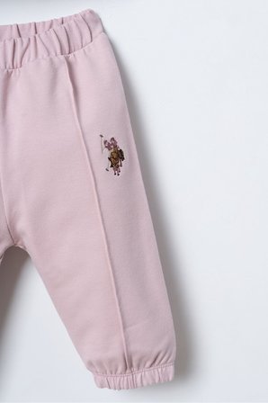 Nakışlı Kız Bebek Pembe Uzun Kol Pijama Takım USB3245-C-V3