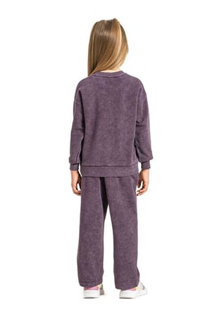 Rolypoly Kız Çocuk Mor Uzun Kol Pijama Takımı 3927-G 