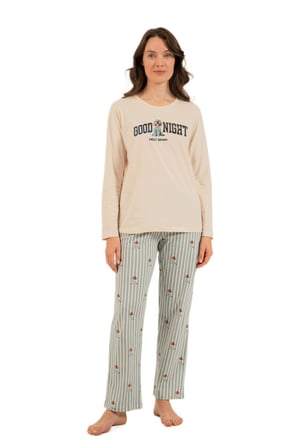 Arnetta Kadın Krem Pijama Takımı AR3734-S