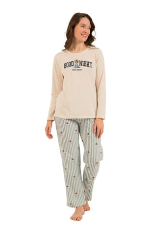 Arnetta Kadın Krem Pijama Takımı AR3734-S