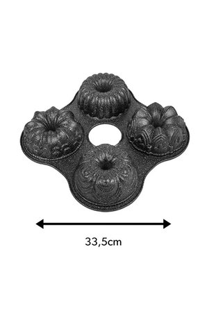 33.5 cm Dörtlü Kek Kalıbı Porsiyonluk Kaydırmaz (335*335*60 mm)