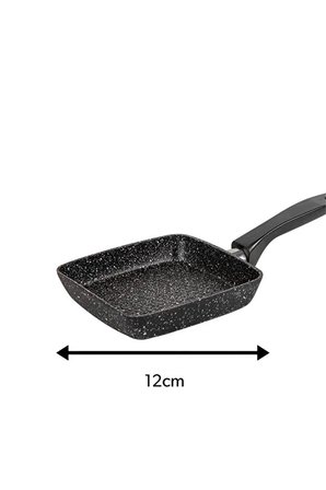 12 cm Yanmaz Yapışmaz Kare Döküm Mini Sos Tavası