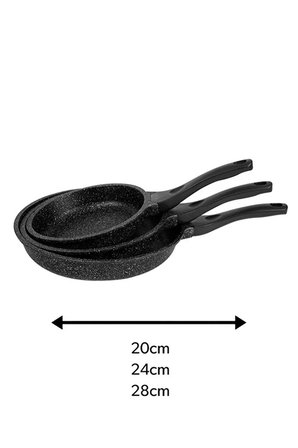 20 cm - 24 cm - 28 cm Yanmaz Yapışmaz 3’lü Döküm Tava Seti