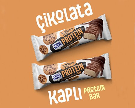 Trio Move Çikolata Kaplamalı Protein Bar - Kurabiyeli Ve Sütlü Çikolatalı 50 G X 9 Adet Protein Bar 