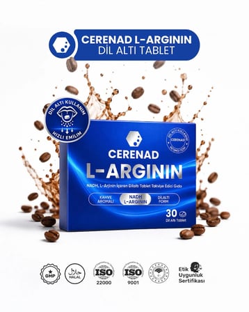 Cerenad+ L-Arginin Dilaltı Tablet, Nadh Ve L-Arginin İçeren Takviye Edici Gıda