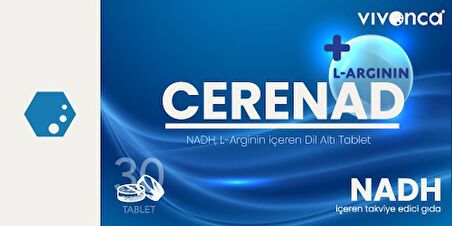CERENAD+ L-ARGININ Dilaltı Tablet, NADH ve L-Arginin içeren takviye edici gıda