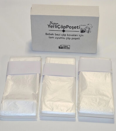 Twist&Click ile Tam Uyumlu Yerli Malı Çöp Poşeti - 3 lü yedek poşet paketi