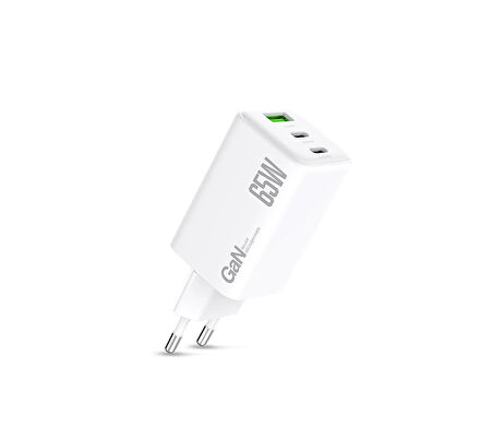 IBERRY Hİ65 COMPACT SUPER FAST COLD 65W GaN SEYAHAT ŞARJ ALETİ 2 USB C + USB A
