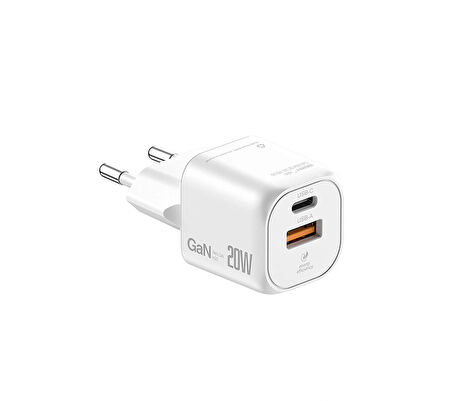 IBERRY Hİ20 MİNİ COLD 20W GaN SEYAHAT ŞARJ ALETİ USB A+USB C
