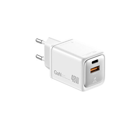 IBERRY Hİ48 COMPACT EFFICIENT & HI TECH GaN 48W SEYAHAT HIZLI ŞARJ ALETİ USB A+ USB C
