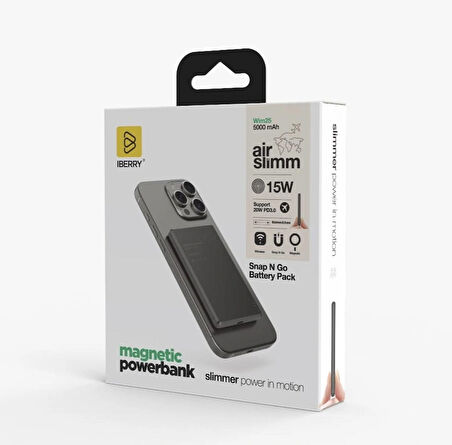 WiM25 ULTRA SLİM 8.9 MM WIRELESS MAGSAFE POWERBANK