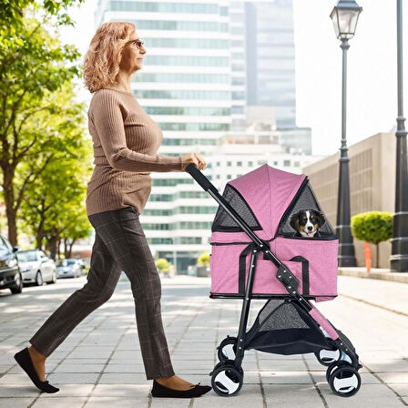 KEDİ & KÖPEK TAŞIMA ARABASI DTC802-PINK